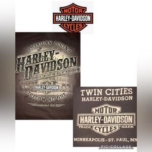Harley-Davidson Brown T-Shirt with Logo Patch